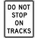 Vinyl Stickers - Bundle - Safety and Warning & Warehouse Signs Stickers - Do not Stop on Tracks - 3 Pack (13 x 9 )