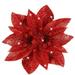 Artificial Sparkle Poinsettia Christmas Tree Ornaments Decorative Flowers Accessories for Christmas Home Front Entrance Door Decoration - Rot