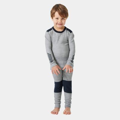 Helly Hansen Kids' LIFA® Merino Wool Base Layer Set Grey 122/7