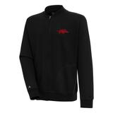 Men's Antigua Black Arkansas Razorbacks Victory Full-Zip Jacket