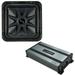 Kicker 44L7S122 Car Audio Solo-Baric 12 Subwoofer Square L7 Dual 2 Ohm Includes Harmony HA-A800.1 Mono Amplifier