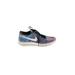 Nike Sneakers: Blue Color Block Shoes - Women's Size 8 1/2 - Almond Toe