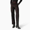 Dickies Women's Alma Corduroy Pants - Dark Plaid Size 29 (FPR21)