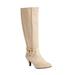 Extra Wide Width Women's The Rosey Wide Calf Boot by Comfortview in Winter White (Size 9 1/2 WW)