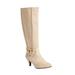 Extra Wide Width Women's The Rosey Wide Calf Boot by Comfortview in Winter White (Size 10 WW)