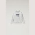 Woolrich Boys' Crewneck in Pure Cotton Grey Size 4