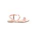 Crown & Ivy Sandals: Pink Print Shoes - Women's Size 6 - Open Toe