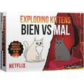 Asmodee - Exploding Kittens: Bien vs Mal – Gesellschaftsspiele – Kartenspiele – Stimmungsspiele – Familien- und Kinderspiele ab 7 Jahren – 2 bis 5 Spieler – französische Version