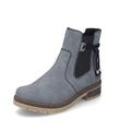 Rieker Damen Chelsea Boots Y7460, Frauen Stiefeletten,schlupfstiefel,flach,stiefel,bootee,booties,halbstiefel,kurzstiefel,blau (14),36 EU / 3.5 UK