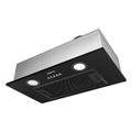 CIARRA CBCB5913A Integrated Cooker Hood 52cm Black Built in Canopy Hood LED Light 3 Speeds Undercabinet Extractor Fan