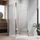 ELEGANT 900x900mm Frameless Pivot Shower Enclosure with 6mm Extra Toughened Glass Screen Reversible Shower Cubicle Door