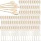 Mifoci 150 Pack 12 Inches Long Handle Wooden Spoons for Cooking Oval Long Wooden Spoons Stirring Spoons Kitchen Wooden Utensils Mixing Tasting Serving Utensils Puppets for Sauce Cooking Baking Crafts