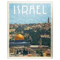 Israel: Jerusalem, The Old City, Vintage Poster - Premium 100 Piece Jigsaw Puzzle for Adults