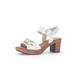 Gabor Women Sandals, Ladies Strappy Sandals,Sandal,Summer Shoe,Summer Sandal,Heel,White (Weiss),39 EU / 6 UK