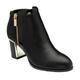 Lotus Avril Black Faux Leather Side Zip Ankle Boots (UK Footwear Size System, Adult, Women, Numeric, Medium, 4)