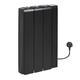 Milano Tuc - 700W Modern Graphite UK Plug In Ceramic Core Wi-Fi Control Smart Electric Heater Radiator - 570mm x 354mm