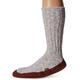Acorn Women's Original Slipper Sock, Flexible Cloud Cushion Footbed with a Suede Sole, Mid-Calf Length, Light Grey Cotton Twist, X-Small
