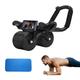 Bowfar Abdominal Roller Automatic Rebound Abdominal Wheel, 2-in-1 Abdominal Trainer Plank AB Roller Wheel for Core Trainer, Abdominal Trainer with Elbow Support, Fitness Equipment for Home, Black