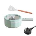 Electric Hot Pot, 1.5L Multi-Functional Cooker, Portable Electric Pan, Electric Rapid Cooking Skillet with Dual Power Control for Steak Egg Fried Rice Oatmeal Soup Ramen Pasta Noodles Porridge (Green)