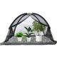 Garden Pond Cover Dome Netting, 1/2 in Mesh Fish Ponds for Outside, 7x5ft Garden Pond Tent Cover, Nylon Mesh Protective Pond Shield Garden Supplies, Includes Sturdy Pole and Zipper