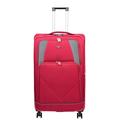 House Of Leather Four Wheel Soft Case Travel Suitcase Luggage Columbia Burgundy Large Size