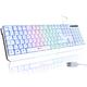 KLIM Chroma Gaming Keyboard Wired USB - New 2024 - FR AZERTY Layout - Durable Ergonomic Waterproof Silent Keyboard - 2 ms Response Time - Backlit Keyboard for PC Mac PS4 PS5