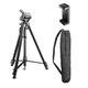 Walimex pro WT-3570 Basic Tripod 168 cm Black - 4 kg Load Capacity, Large and Stable Photo/Video Tripod with 3-Way Panorama Head, Ideal for Camera and Mobile Phone Shooting, Includes Bag and