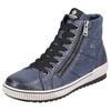 Schnürboots REMONTE, Damen, Gr. 41, blau (dunkelblau), Leder, Lederimitat, sportlich, Schuhe, Plateau, Schnürstiefelette, Boots in Crash-Optik