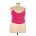 Tank Top Pink V Neck Tops - Women's Size 3X Plus