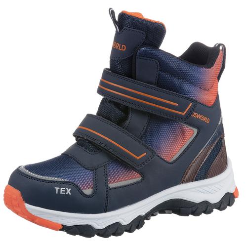 Winterstiefel KIDSWORLD Gr. 28, blau (navy-orange) Kinder Schuhe