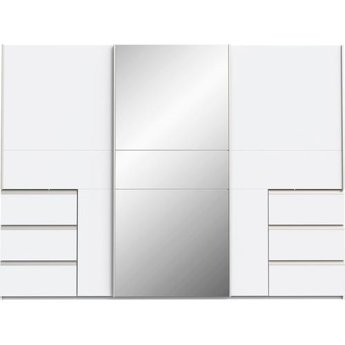 Schwebetürenschrank FORTE, weiß, B:269,7cm H:200,5cm T:61cm, Spanplatte, Schränke, mit 3 Schubladen