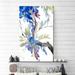 Astoria Grand 'Peaceful Wisteria' Watercolor Painting Print Canvas in Blue/Brown/Green | 30 H x 18 W x 1 D in | Wayfair