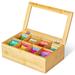 Fish Hunter Bamboo Tea Box Bamboo | 4.1 H x 12.6 W x 7.8 D in | Wayfair cyhB07GYPKZ5J