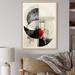 Ivy Bronx Helaina Asian Art Seashell Sumi VIII Framed On Canvas Print Metal in Black/Gray/Red | 32 H x 24 W x 1 D in | Wayfair