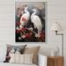 Red Barrel Studio® Japon Art Harmony Of Crane III - Animals Canvas Print Metal in Black/Red/White | 32 H x 16 W x 1 D in | Wayfair