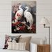 Red Barrel Studio® Japon Art Harmony Of Crane III - Animals Canvas Print Metal in Black/Red/White | 40 H x 30 W x 1.5 D in | Wayfair