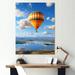 Millwood Pines Orange Hot Air Ballon Horizon III - Hot Air Balloon Wall Decor Canvas, Cotton in Blue/Orange | 20 H x 12 W x 1 D in | Wayfair