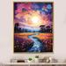 Red Barrel Studio® Ceandra Power Lines Power Harmony I - Print on Canvas Metal in Black/Blue/Orange | 40 H x 30 W x 1.5 D in | Wayfair