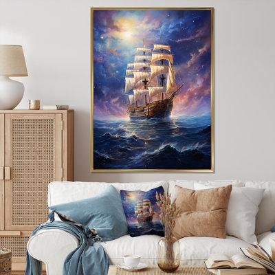 Longshore Tides Pirate Oceans Embrace - Pirate Wall Decor Canvas, Cotton in Blue | 20 H x 12 W x 1 D in | Wayfair 95386D26121843E1976669E02DDF287C