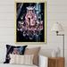 Rosdorf Park Cahra Chandelier Crystal Radiance Framed On Canvas Print Metal in Black/Blue/Pink | 32 H x 16 W x 1 D in | Wayfair