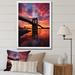 Latitude Run® Stansky Colorful New York Photo At Night II On Canvas Print Metal in Black/Blue/Red | 40 H x 30 W x 1.5 D in | Wayfair
