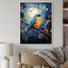 Red Barrel Studio® Birds Birds Of Moon - Animals Canvas Print Metal in Blue/Orange | 32 H x 24 W x 1 D in | Wayfair
