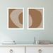 Amanti Art Minimal Modern Organic Abstraction 1 - Set Of 2 By The Creative Bunch Studio Framed Wall Art Prints Paper, in Brown | Wayfair