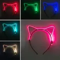 Bandeau de sauna lumineux à LED pour Halloween et Noël bandeau d'oreille de chat fournitures de