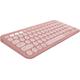 LOGITECH Pebble Keys 2 K380S Wireless Keyboard - Pink, Pink