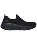 Skechers Women's Relaxed Fit: D'Lux Walker 2.0 - Bold State Slip-On Shoes | Size 6.0 | Black | Textile/Synthetic | Vegan | Machine Washable