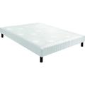 Sommier confort médium + pieds ecru 120x190