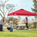 EAGLE PEAK 10x10 Pop Up Canopy,Instant Outdoor Canopy Tent, Straight Leg Pop Up fot Parties, Camping,The Beach and More