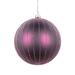 Vickerman 4" Plum Matte Glitter Ball Christmas Ornament, 4 pieces per bag - Purple