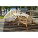 Cordelia 5 pc Ivory Composite and Antique Wash Picnic Table With Captains Chairs